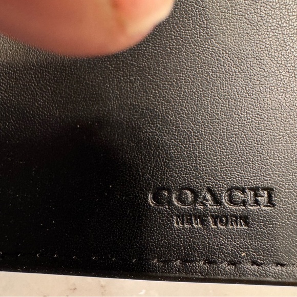 NWT Coach Men’s Boxed 3 In 1 Wallet Gift Set Box Pebble Black Leather - Picture 5 of 10